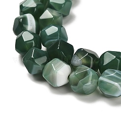 Окрашенные натуральные полосатые агатовые бусы G-G203-08A