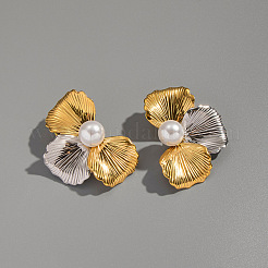 Серьги-гвоздики в форме цветка из нержавеющей стали 304 YM9694