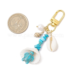 4 шт. 4 стиля синтетических бирюзовых бусин и ракушек подвеска украшения&nbsp;HJEW-JM02915