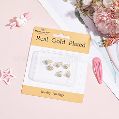 6 шт. подвески из настоящей латуни с эмалью&nbsp;KK-BBC0015-31