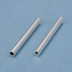 304ステンレスチューブビーズ  銀  27x3mm  穴：1.8mm&nbsp;STAS-O098-07S-01