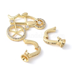 Проложить латунный прозрачный кубический цирконий над застежками&nbsp;KK-M320-18G