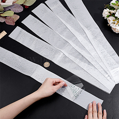 グリッターホットフィックスレジンラインストーン  パッチにアイロン  ドレスシューズ衣服装飾  クリアAB  550x67x1mm&nbsp;DIY-WH0698-082