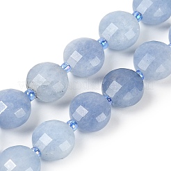 Бусины из натурального белого нефрита G-B094-A13-01