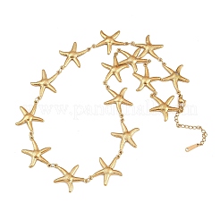 Женские ожерелья-цепочки в форме морских звезд из нержавеющей стали 304&nbsp;LS-NJEW-G179-01G