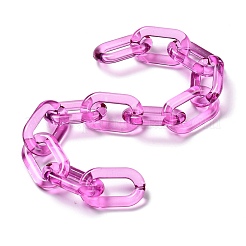 Chaînes de câble acryliques transparentes faites à la main&nbsp;AJEW-JB00704