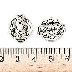 Сплавочные овальные бусины тибетского стиля  TIBEB-L008-04AS