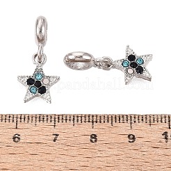 Legierung bunte Strass europäischen baumeln Charme&nbsp;FIND-Q121-04P