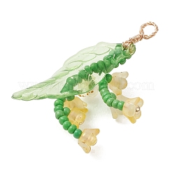 Стеклянные подвески с медной проволокой&nbsp;PALLOY-MZ01200-01