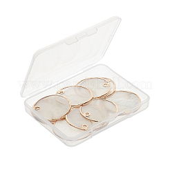 Galvanische natürliche Capiz Shell Anhänger&nbsp;SHEL-CA0001-001