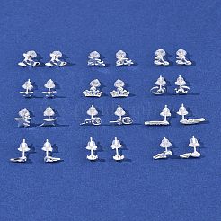 12 пара сережек-гвоздиков из сплава 12 стилей EJEW-FS0001-29