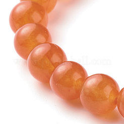Ensemble de bracelets extensibles de perles rondes de jade de malaisie naturel teint&nbsp;BJEW-JB06956