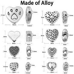 80шт 8 стиля бусины из сплава в тибетском стиле&nbsp;TIBEP-CJ0003-16