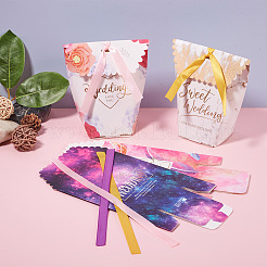 20 шт. 4-цветная креативная портативная складная бумажная коробка CON-MB0001-09