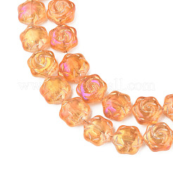 Стеклянные бусины с гальваническим покрытием &nbsp;EGLA-N008-018-A04