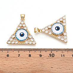 Латунные подвески с микропаве из прозрачных кубических цирконий для женщин&nbsp;KK-T070-90A-08