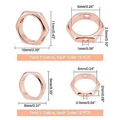 60шт. 6-х стильная латунная рамка для бусин KK-PH0004-19