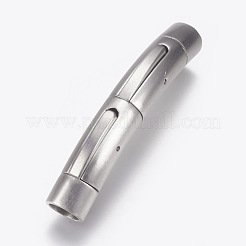 304ステンレススチール製バヨネット留め具  マット  つや消しプラチナ  46x8mm  穴：6mm&nbsp;STAS-A035I-6MP