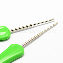 プラスチック製のハンドル鉄かぎ針編みのフック針  ライム  ピン：1.0~2.0mm  160x17x5mm&nbsp;TOOL-R038B-03