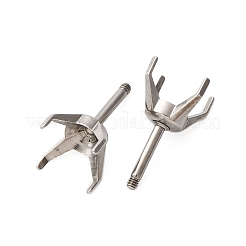 Фурнитура для сережек-гвоздиков из нержавеющей стали 304 STAS-B091-02C-08P