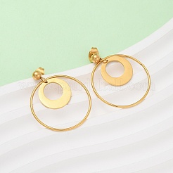 Серьги-гвоздики из нержавеющей стали 304 EJEW-F393-06G