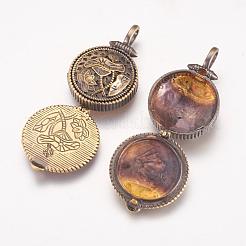 Подвески латуни медальон KK-K176-14AB