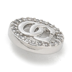 Стойка покрытие латунные микропаве прозрачные кубические циркониевые кнопки&nbsp;KK-K293-12B-P