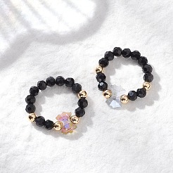 Стеклянные кольца для пальцев RJEW-JR00947