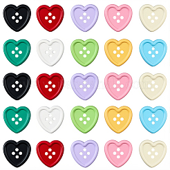 40 шт. 10-х цветные кнопки из смолы&nbsp;BUTT-SP0001-18