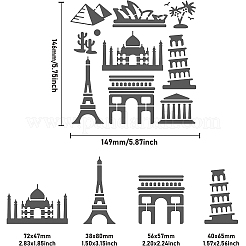 Трафареты для штампов из нержавеющей стали DIY-WH0279-168