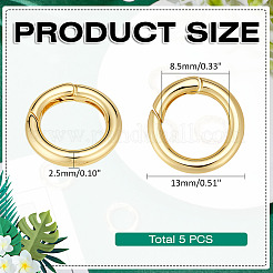 5 шт. латунные кольца пружинного затвора с покрытием стойки KK-ME0003-16