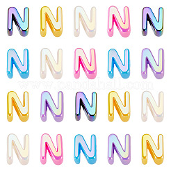 20 pièce de perles européennes en acrylique opaque avec placage UV&nbsp;OACR-TADJ0001-16N