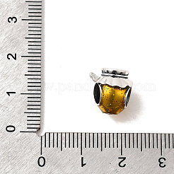 925 стерлингового серебра эмали европейские шарики STER-Z013-07P-04