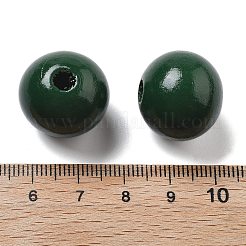 Рождественские печатные европейские бусины из дерева схима&nbsp;WOOD-G023-17C