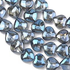 Гальванизированная нить из прозрачных стеклянных бусин&nbsp;EGLA-A045-01-FR01