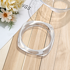 女性用イミテーションマーブルアクリルバングル 2個 2色  ミックスカラー  内径：2-5/8インチ（6.8cm）  1pc /カラー&nbsp;BJEW-HY0002-04B