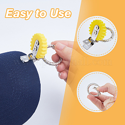 Силиконовый зажим для шляпы в виде подсолнуха и листьев для путешествий HJEW-FH00040