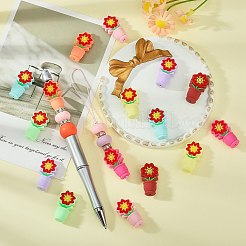 16pcs 8 couleurs perles de silicone&nbsp;SIL-SZ0003-26C