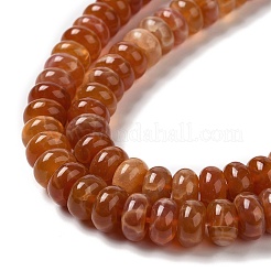 ファイヤーアゲートクラックルビーズ連売り  ロンデル  10.5~11x5.5~6mm  穴：1mm  約68個/連  15.43インチ（39.2cm）&nbsp;G-G0004-A01-C