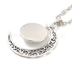 Стеклянная религиозная фея с подвеской в виде полумесяца&nbsp;LS-NJEW-P270-01C