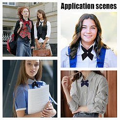 3шт. 3-х цветный полиэстеровый регулируемый женский галстук&nbsp;AJEW-HY0002-57