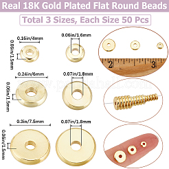 150шт 3 стильные латунные бусины KK-BBC0012-13