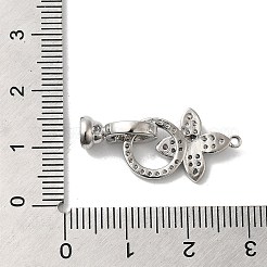 Реечное покрытие латунь микро паве прозрачный кубический цирконий складные застежки KK-E084-38P