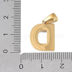 Pendentifs alphabet coquillage blanc naturel&nbsp;STAS-M338-02G-D