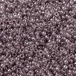 MIYUKIラウンドロカイユビーズ  日本製シードビーズ  8/0  （rr168)透明スモーキーアメジスト光沢  3mm  穴：1mm  約19000~20500個/ポンド&nbsp;SEED-G008-RR0168