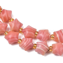 Синтетические бусины из родохрозита G-Z080-A13-10mm