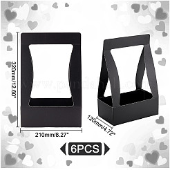 Прозрачные прямоугольные бумажные пакеты для упаковки букетов AJEW-WH0473-80D