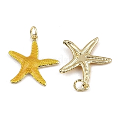 Латунные эмалевые подвески в виде морских звезд&nbsp;KK-I377-03G-B