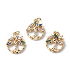 Латунные микро проложить кубического циркония подвески KK-E003-04G