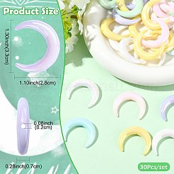30 Stück UV-beschichtete undurchsichtige Acrylperlen&nbsp;OACR-FS0002-61